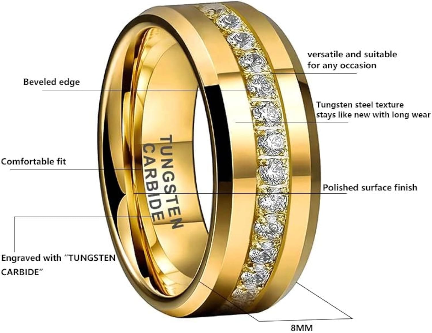 Silver Tungsten Band